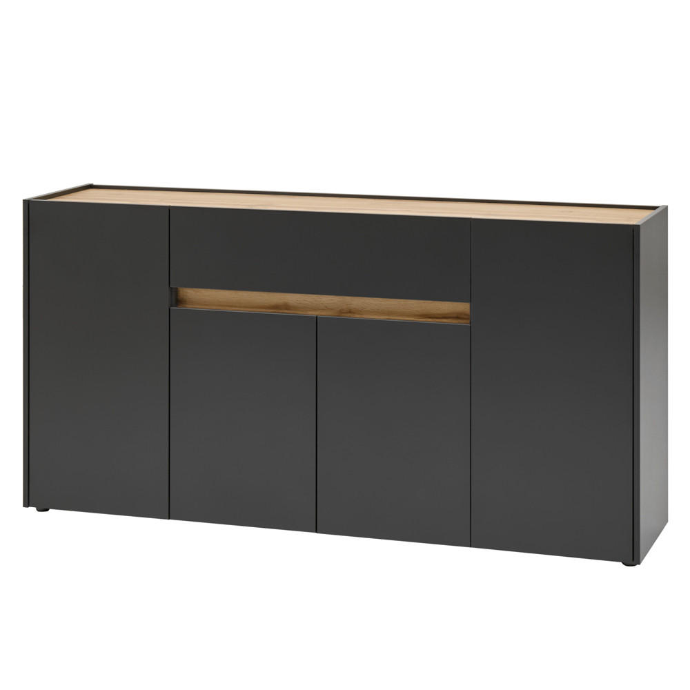 SIDEBOARD Crisp-61 - Anthrazit, Holzwerkstoff (170/87/40cm) - Lomado