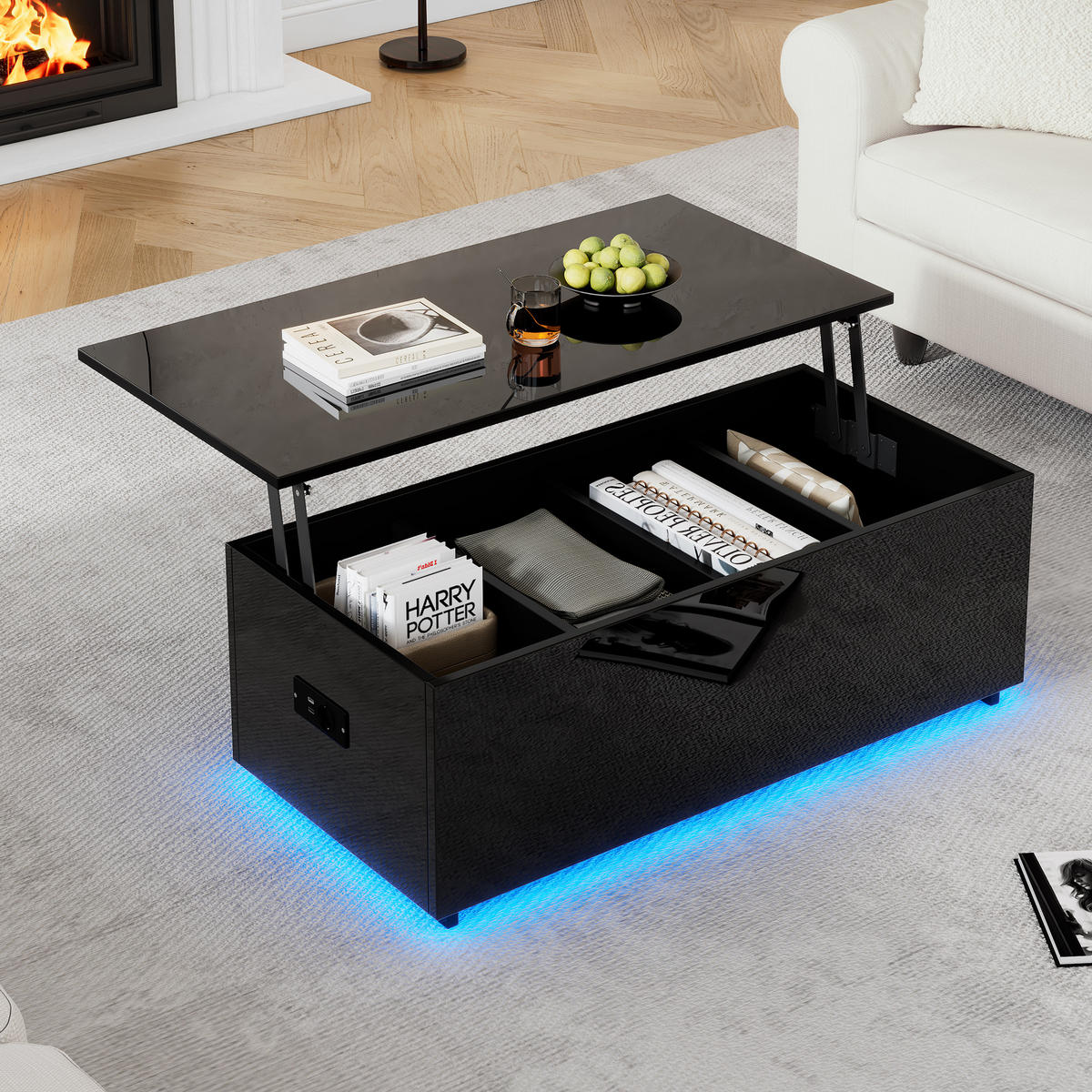 COUCHTISCH Black 100/50/35 cm - Schwarz, Holz (100/50/35cm) - Urban Meuble