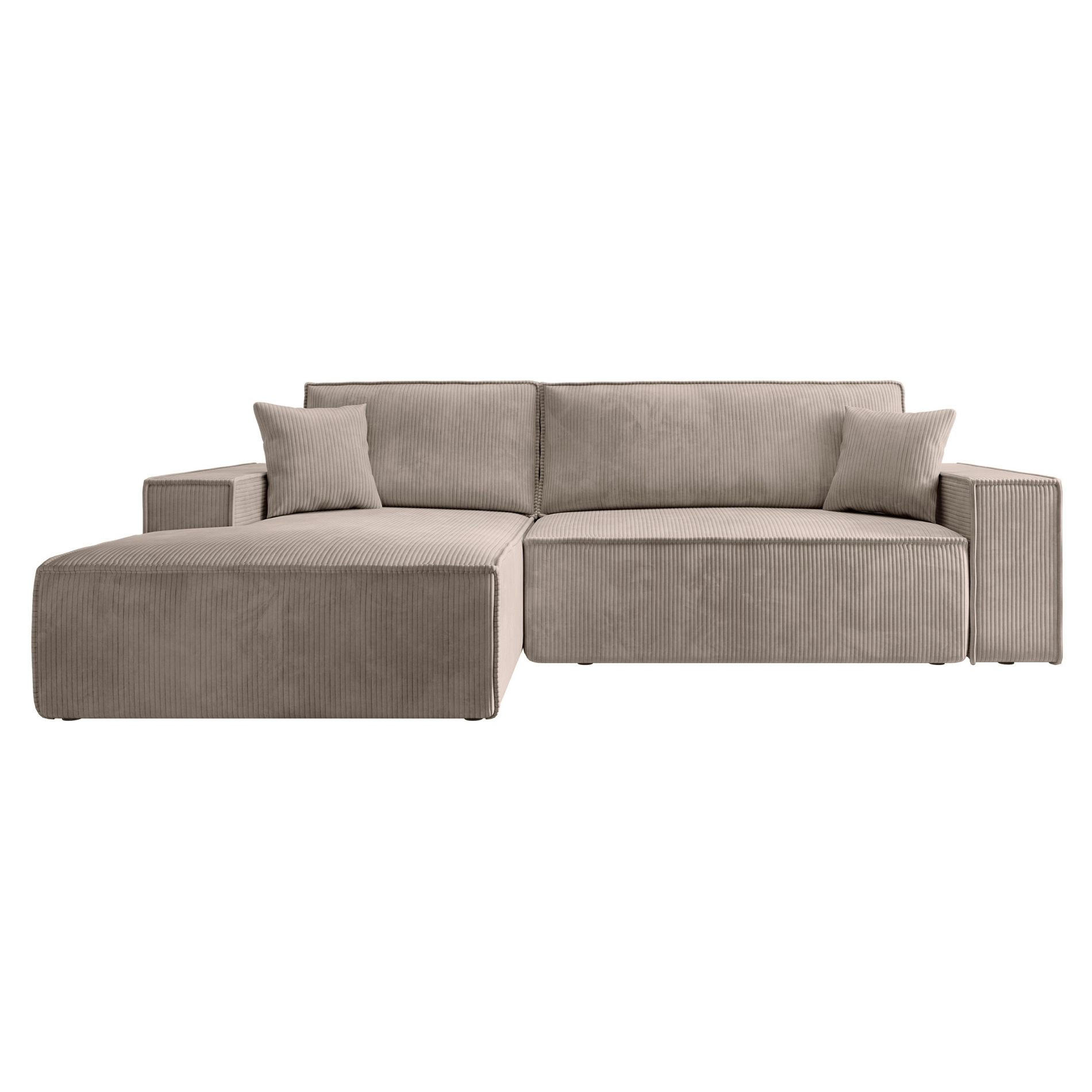 ECKSOFA Farese Beige Cord - Beige, Textil (267/167cm) - Selsey