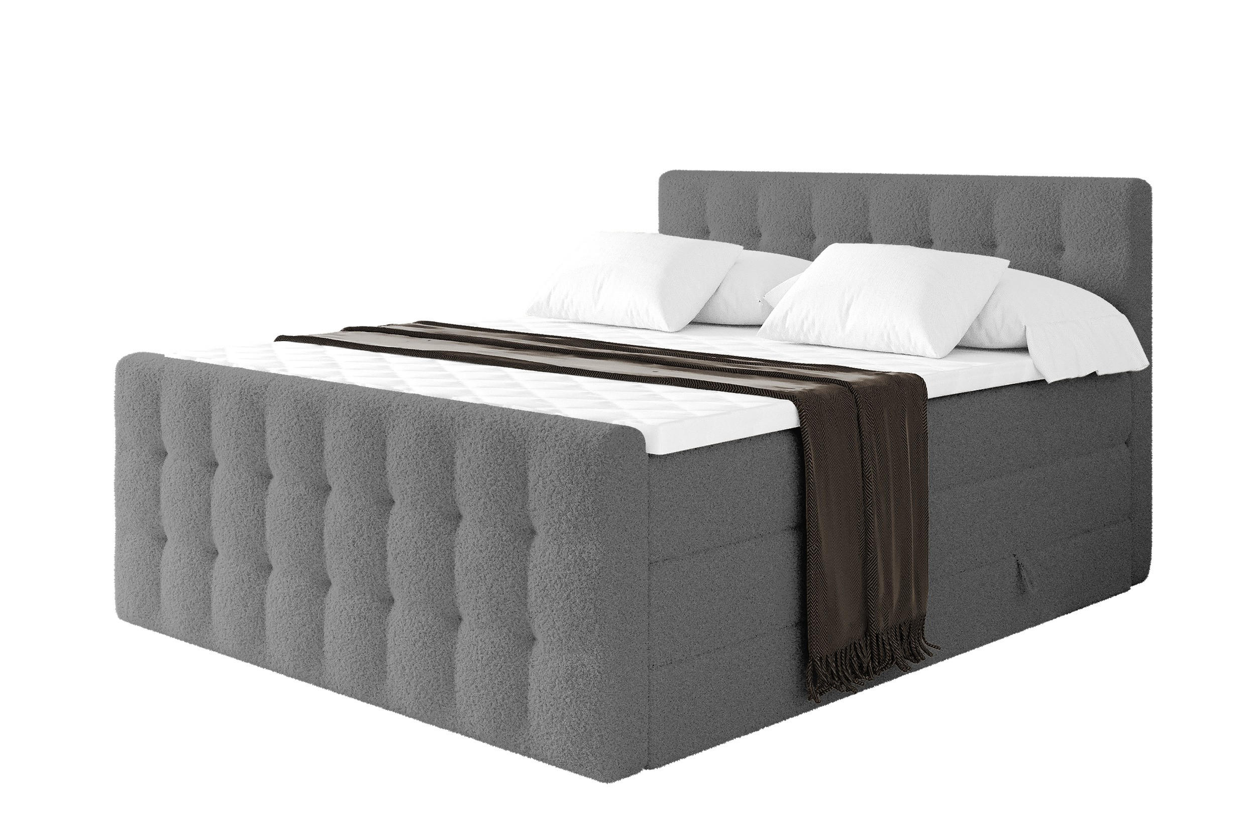 Altdecor Boxspringbett Schiefer 123x200 cm