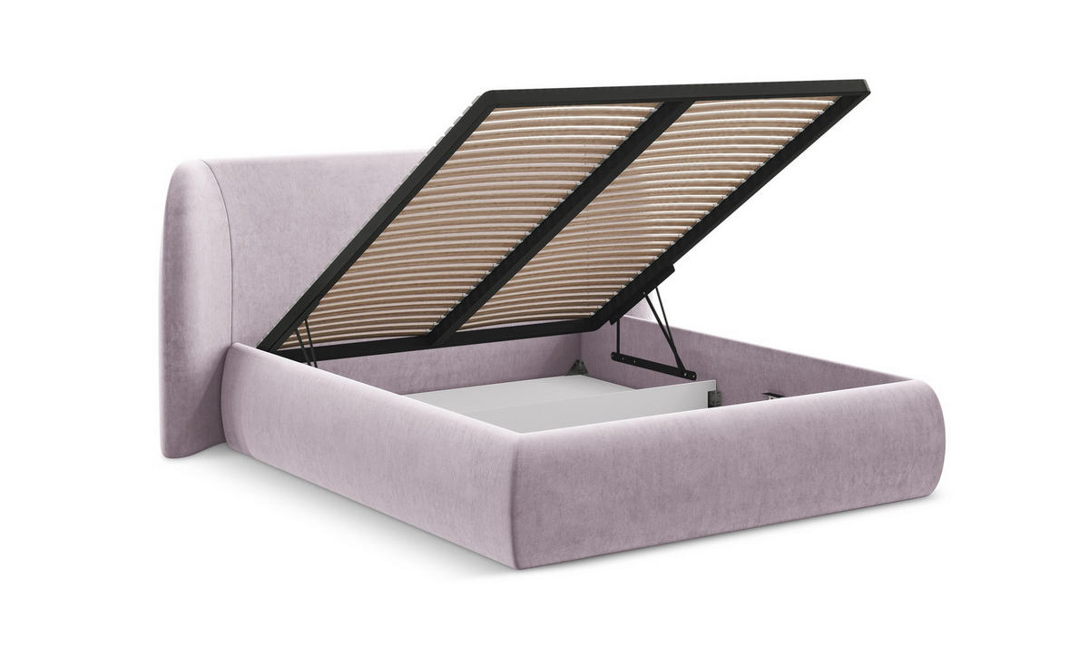 POLSTERBETT mit Bettkasten und Lattenrost 210x215 Grau - Dunkelgrau/Schwarz, Kunststoff/Textil (160/200cm) - Makamii