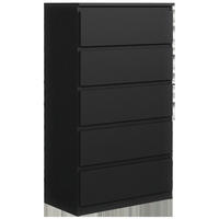 KOMMODE Schwarz 70/125/39 - Schwarz, Holzwerkstoff (70/125/39cm) - RAUMHIRSCH FURNITURE