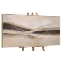 GEMÄLDE Spuren des Windes Schattenfugenrahmen Beige 120x60 cm - Beige, Holz (120/60cm) - YS-art gallery