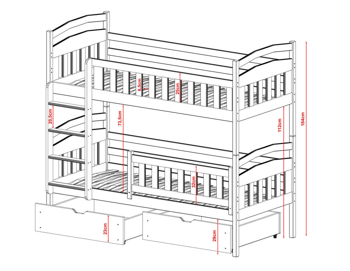 ETAGENBETT WEIß - Weiß, Holz (90/200cm) - FURNLUX