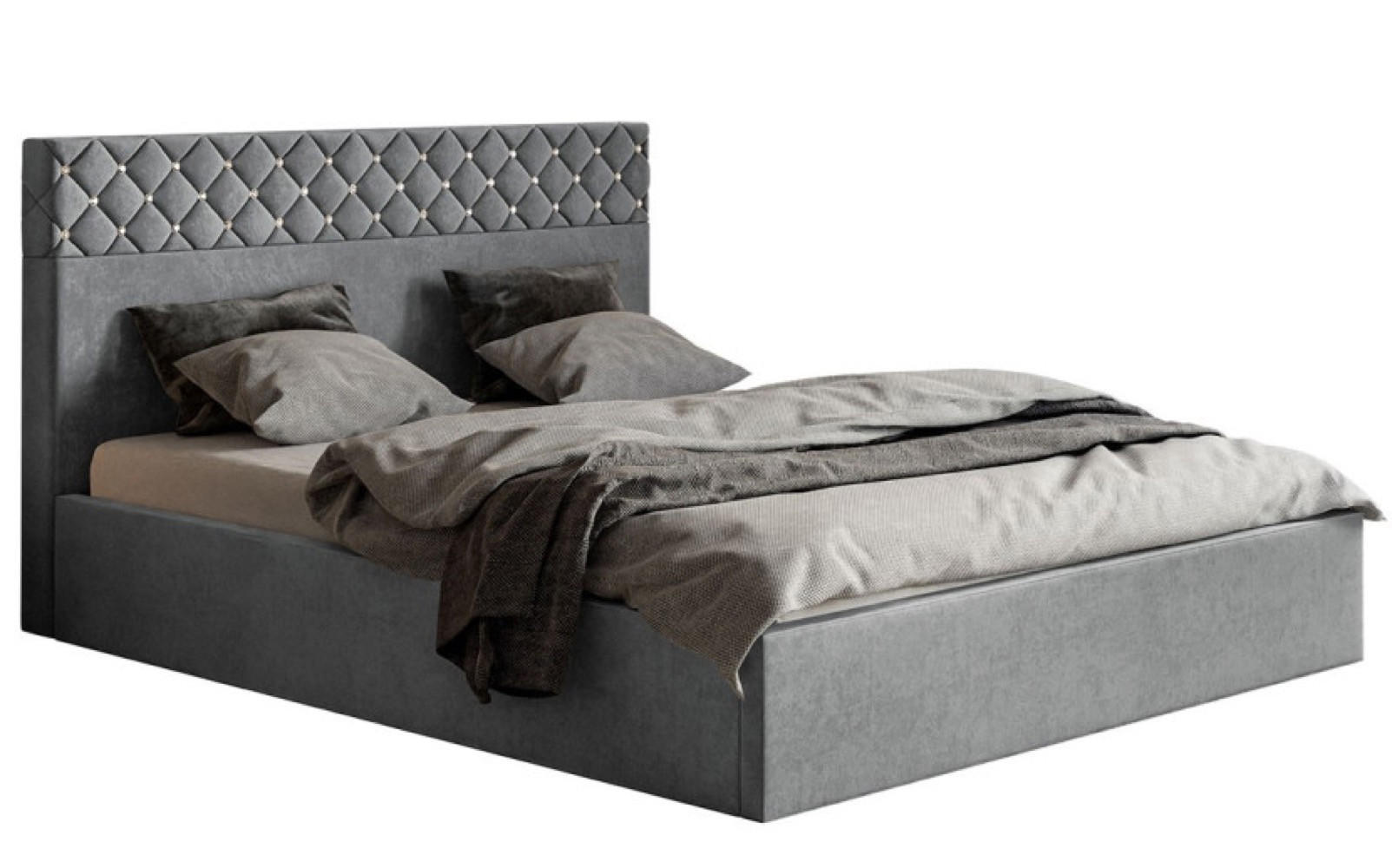 Sepro Meble Bett Schwarz, Grau, Pink 180x200 cm