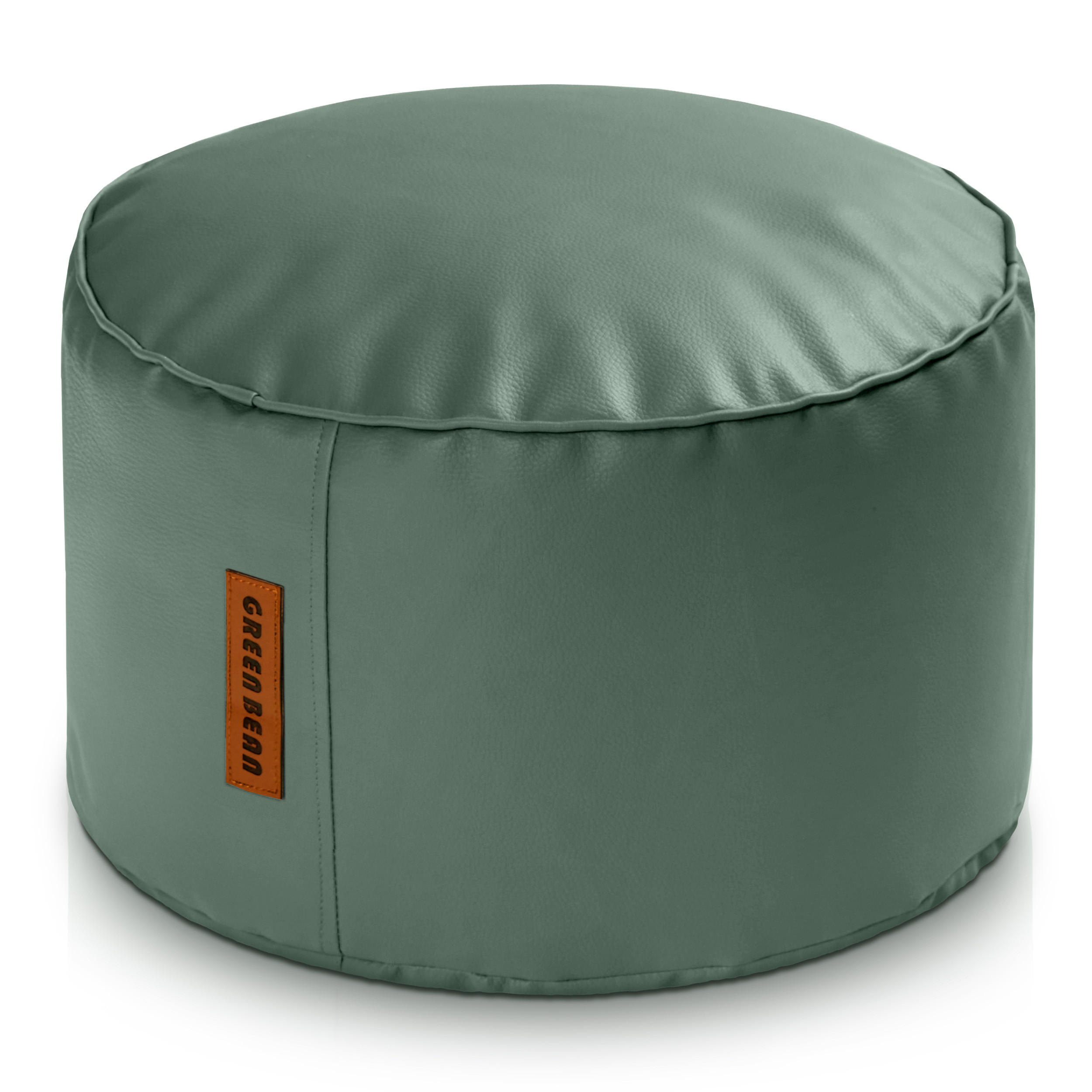 INDOOR HOCKER Stay rund Kunstleder - Blau, Textil (43/30/30cm) - Green Bean