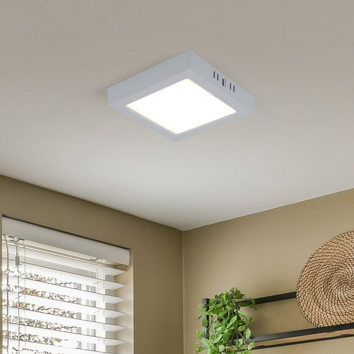 LED DECKENLEUCHTE Aufbau Weiß 6er Set - Weiß, Metall (16.7/16.7/3.1cm)