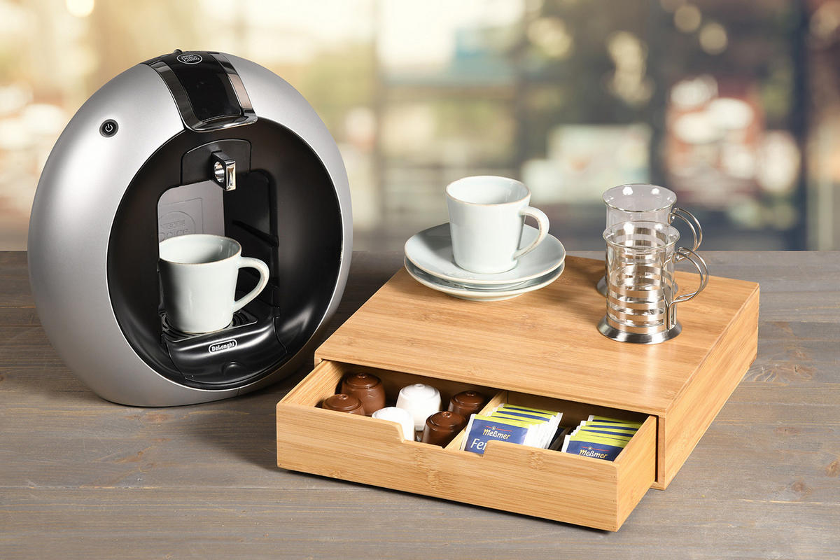 KAFFEEKAPSELHALTER Bambus 34/31/8 cm - Braun, Naturmaterialen (31/8/34cm) - Kesper
