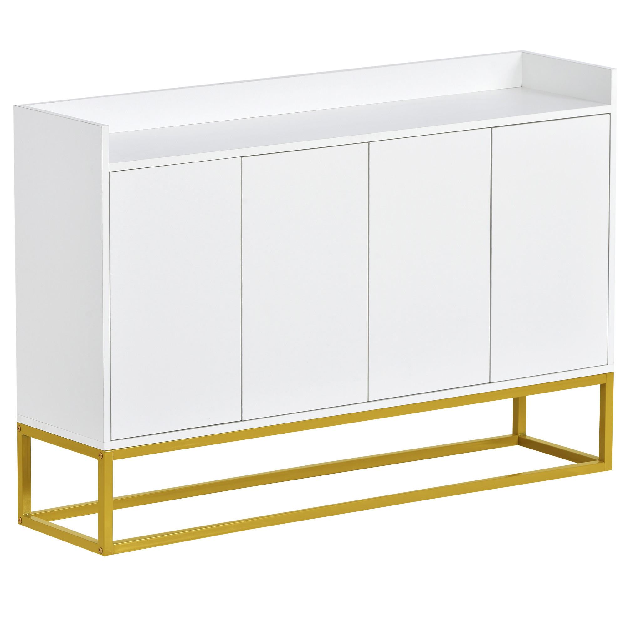 SIDEBOARD Weiß 120/30/80 cm - Weiß, Holzwerkstoff/Metall (30/80/120cm) - Urban Meuble