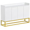 SIDEBOARD Weiß 120/30/80 cm - Weiß, Holzwerkstoff/Metall (30/80/120cm) - Urban Meuble
