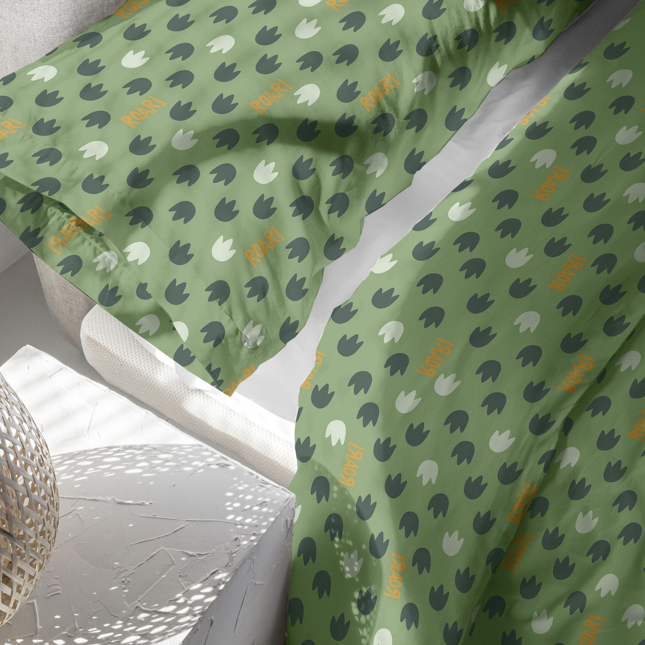 BETTBEZUG 2er-Set teiliges happydino (d) 155x220 cm (komfortgrösse) mehrfarbig - Multicolor, Textil (155/220cm) - Happy Friday