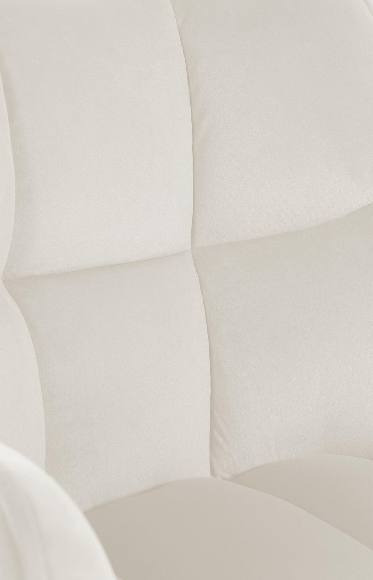 ARMLEHNENSTUHL Samt Creme - Edelstahlfarben/Creme, Textil/Metall (67/81/58cm) - CLP
