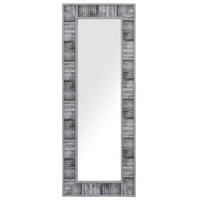 WANDSPIEGEL grau/weiß rechteckig 50/130 cm Rosnoen - Weiß/Grau, Kunststoff (50/130/3cm) - Beliani