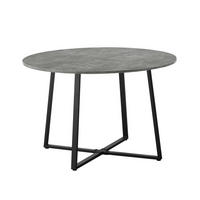 ESSTISCH NOA Beton, 110/110/76 cm - Schwarz/Grau, Holzwerkstoff/Metall (110/110/76cm) - B&D Home