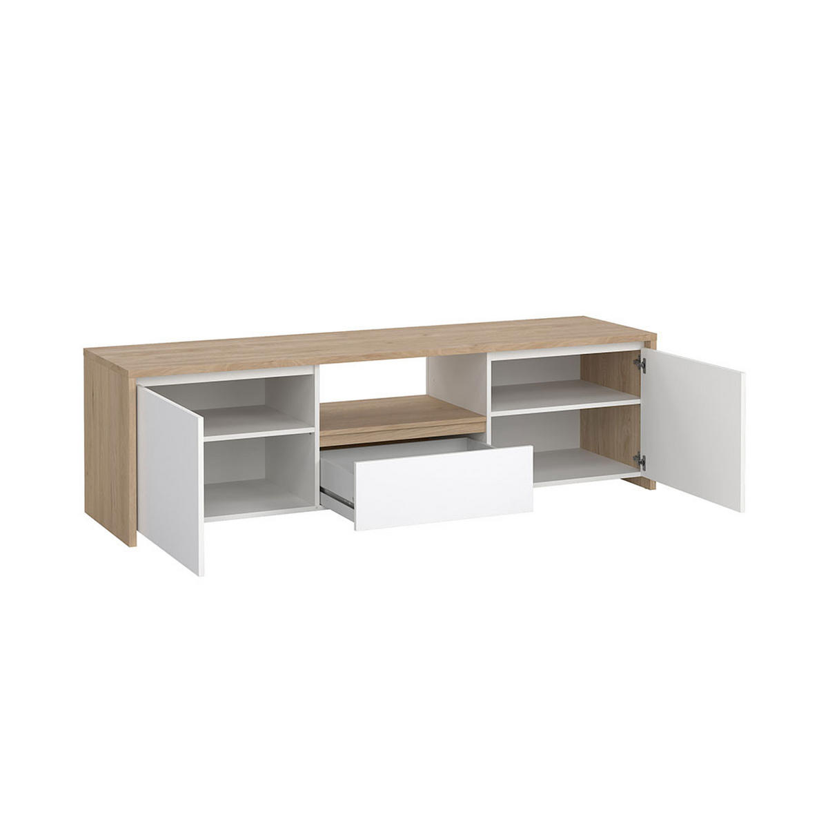 TV-MÖBEL, Next, Eiche, Holzwerkstoff, 179 x 49 x 51 cm - Eichefarben, Holzwerkstoff (179/51/49cm) - ebuy24
