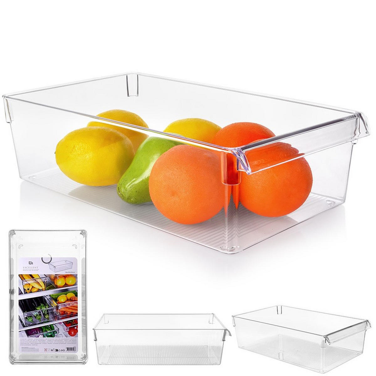 KÜHLSCHRANK-ORGANIZER 36x20,5x10 cm - Transparent, Kunststoff (36/10/20.5cm) - Excellent Houseware