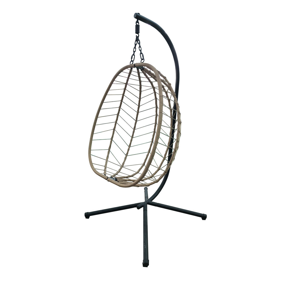 HÄNGESESSEL SHELLY Natur - Braun, Kunststoff (95/195/95cm) - SVITA