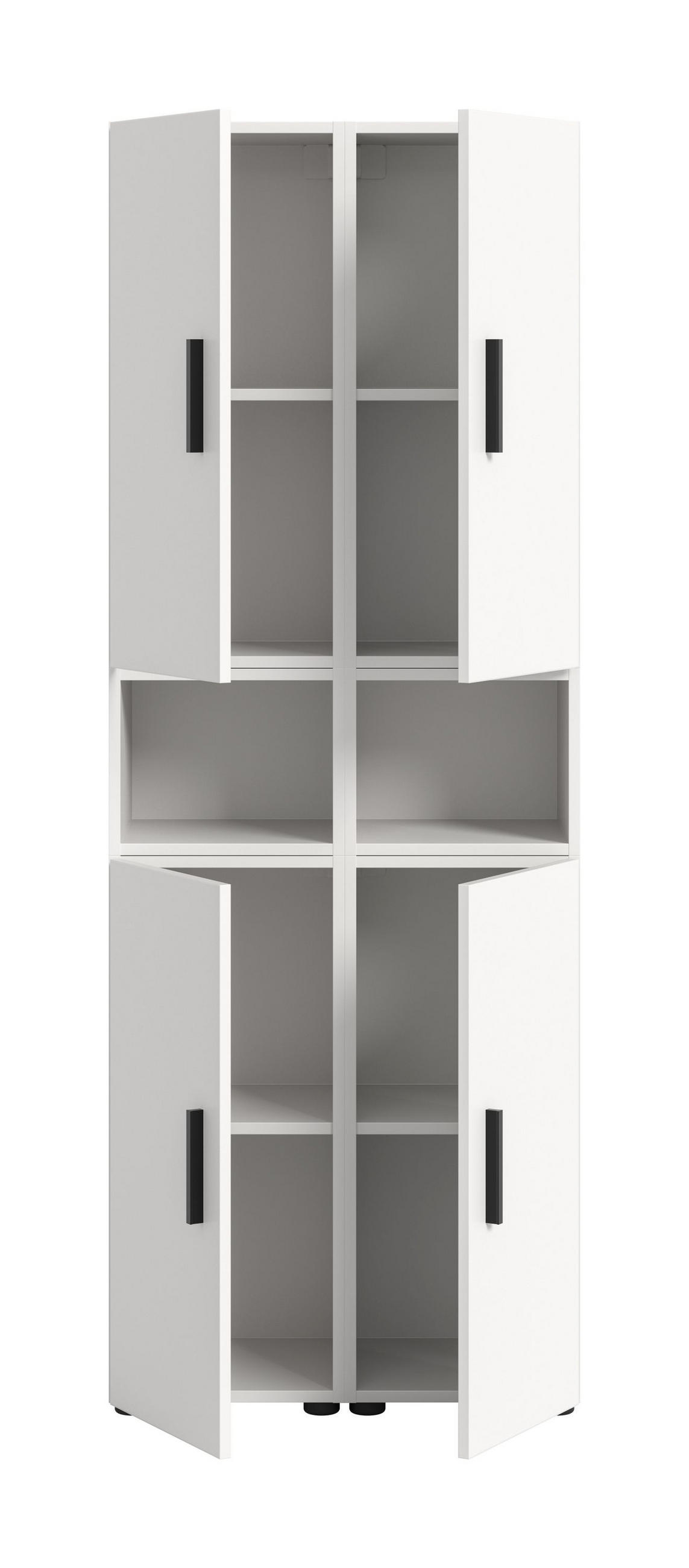 WOHNWAND The One weiß 65/34/178 cm - Weiß, Holzwerkstoff (65/178/34cm) - Xonox