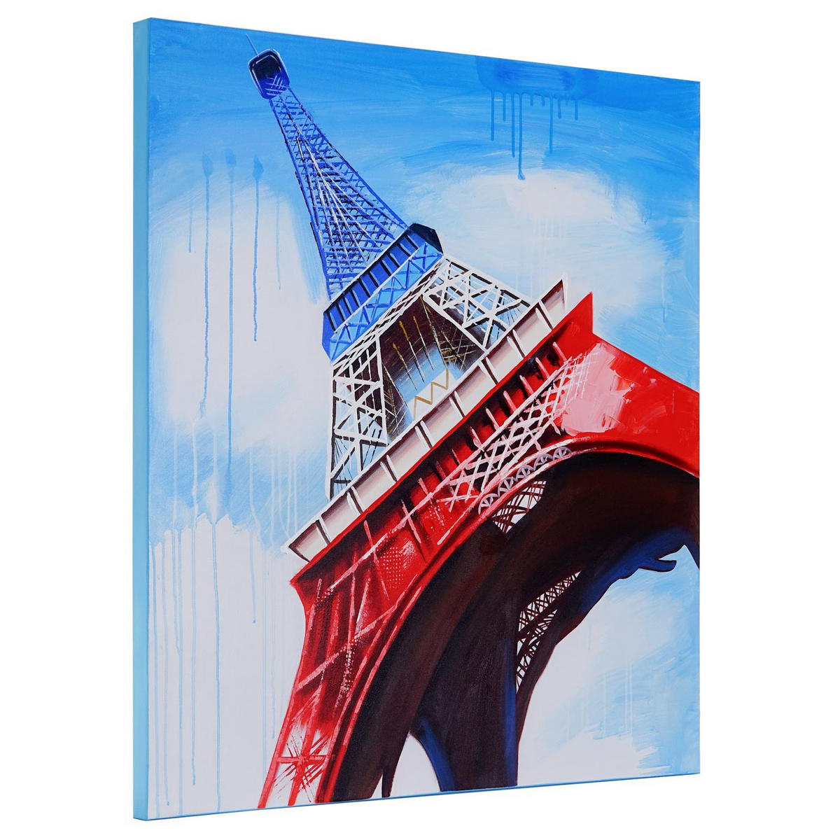 ÖLGEMÄLDE EIFFELTURM HANDGEMALT Mehrfarbig - Multicolor, Textil (100/100cm) - MCW