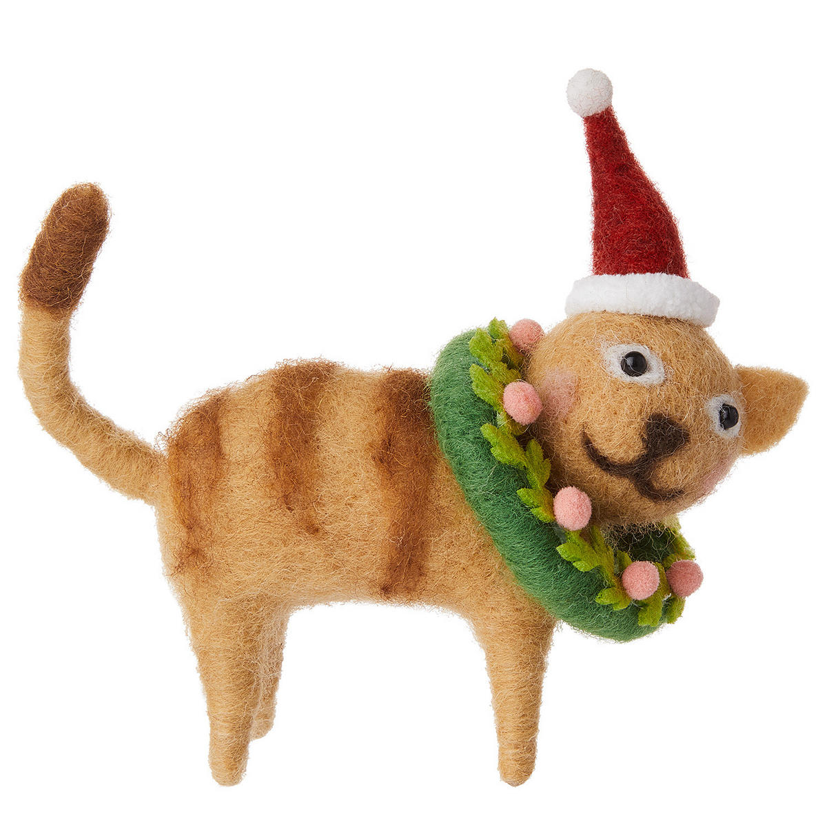 BAUMANHÄNGER Hang On Katze mit Kranz - Hellbraun, Textil (5/10/11cm) - Butlers