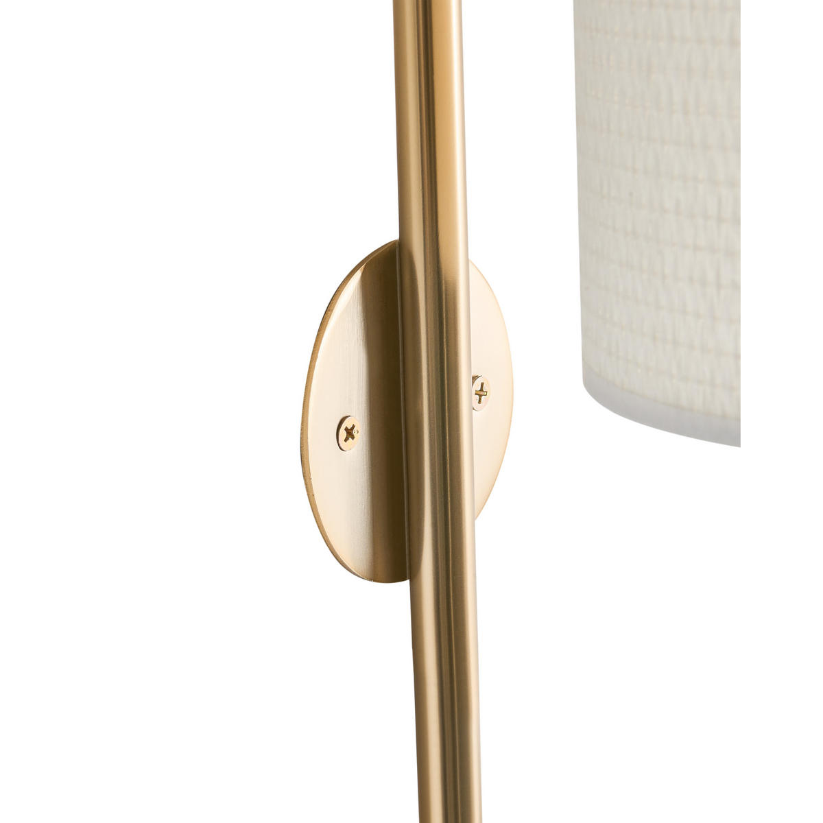 WANDLAMPE Messing Loky - Messingfarben/Weiß, Metall (18/78/18cm) - Beliani