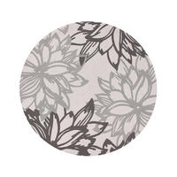 OUTDOORTEPPICH Grau 120 cm Solapur - Dunkelgrau/Beige, Kunststoff (120/120cm) - Beliani