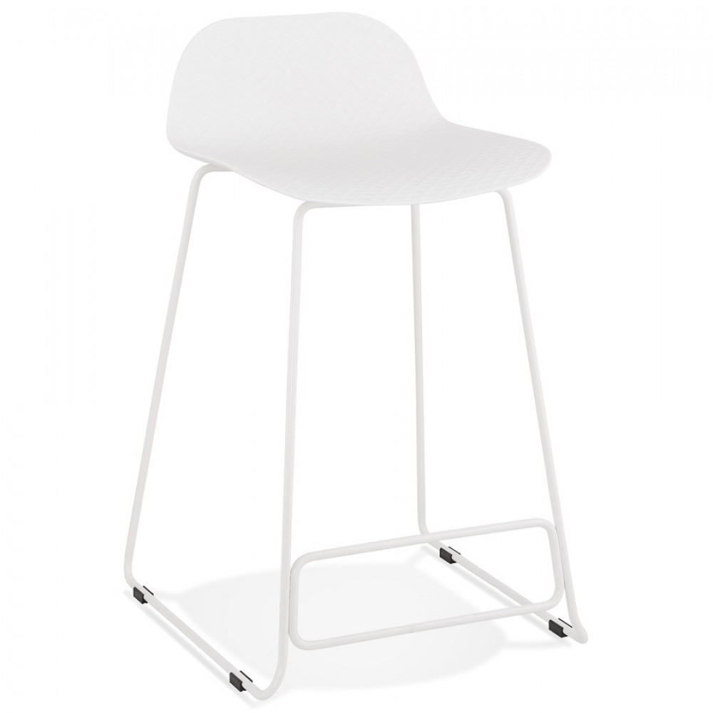 BARHOCKER Weiß 49x85x53cm - Weiß, Kunststoff/Metall (49/85/53cm) - AlterEgo