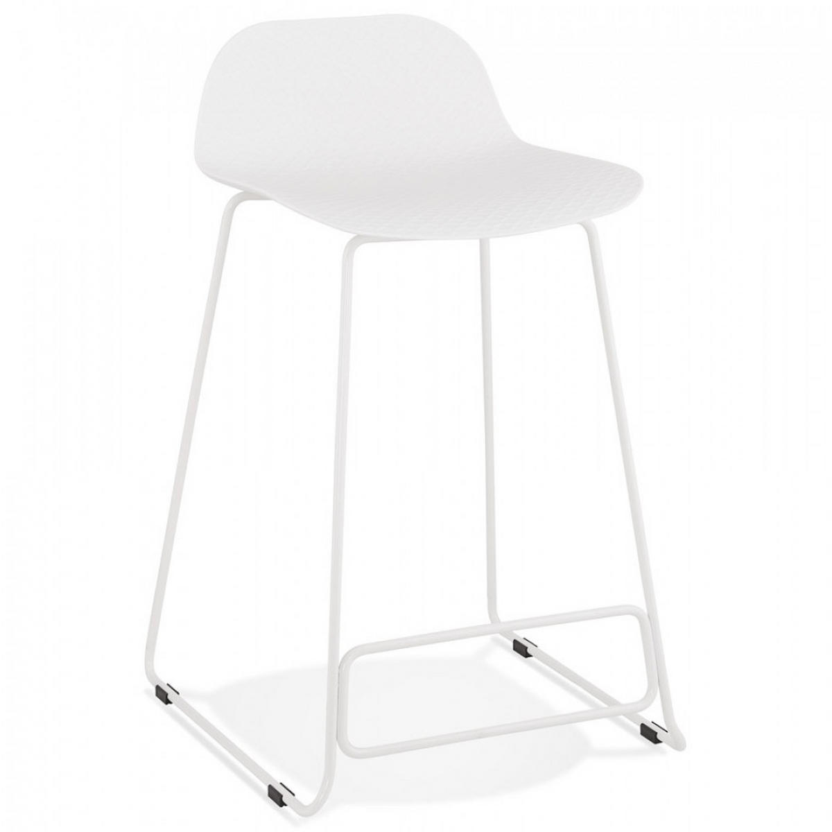BARHOCKER Weiß 49x85x53cm - Weiß, Kunststoff/Metall (49/85/53cm) - AlterEgo