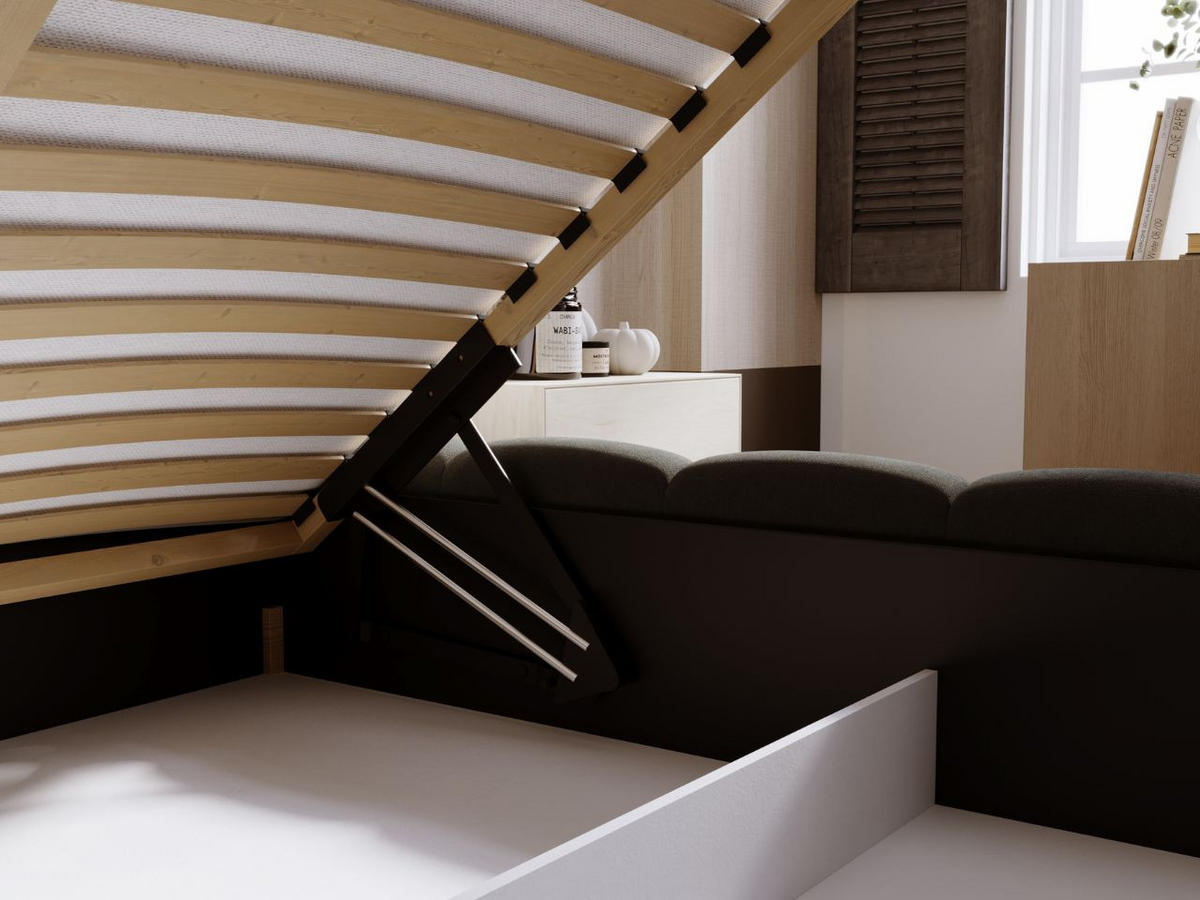 POLSTERBETT Royal 160x200 Dunkelgrau - Grau, Textil (160/200cm) - Graingold