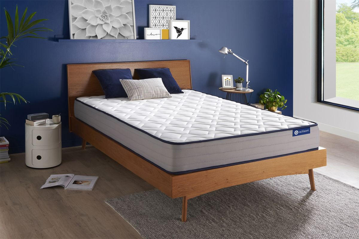 MATRATZE Actiflex form Taschenfederkern und Memory-Schaum 200 x 200 cm h3 - Weiß, Textil (200/200cm) - ACTISOM