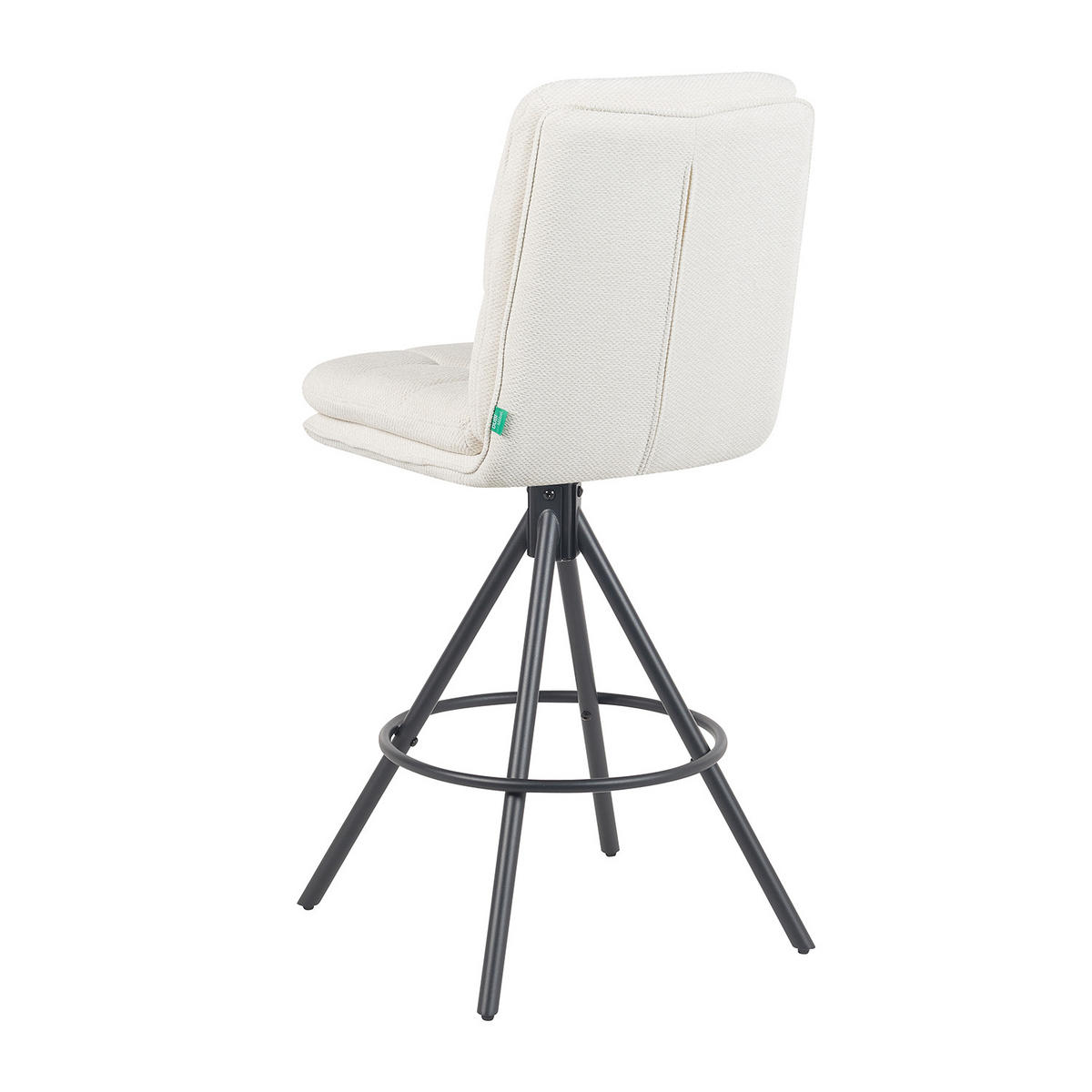 BARHOCKER Tayo - Creme/Schwarz, Textil/Metall (46/106/57cm) - DUBI Möbel