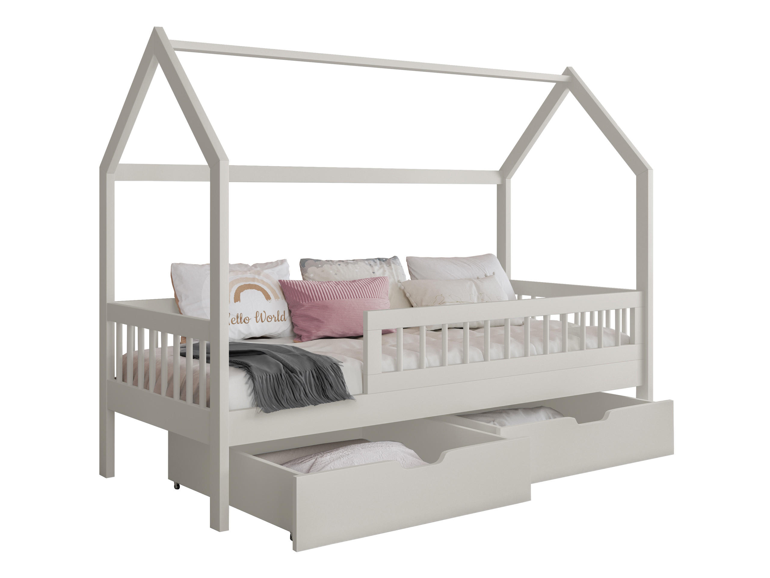 HAUSBETT Gaja 80 - Kaschmir, Holz (80/180cm) - MIRJAN24