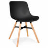 STUHL Schwarz 48x81x55cm - Buchefarben/Schwarz, Kunststoff (48/81/55cm) - AlterEgo