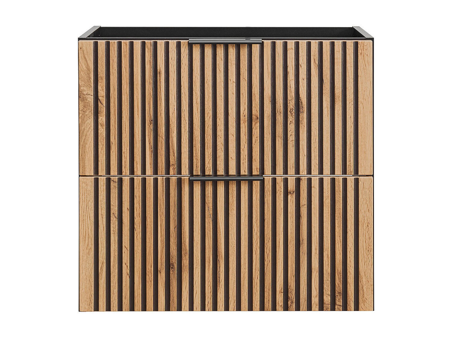 WASCHBECKENUNTERSCHRANK - 60 cm x 46 cm - Holz, Platte - Schwarz, Naturfarben Hell - MADELA - Schwarz/Naturfarben, Holz (60/57/46cm) - Vente-Unique