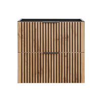 WASCHBECKENUNTERSCHRANK - 60 cm x 46 cm - Holz, Platte - Schwarz, Naturfarben Hell - MADELA - Schwarz/Naturfarben, Holz (60/57/46cm) - Vente-Unique