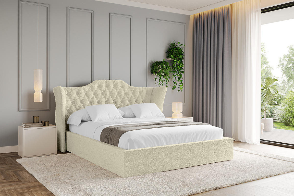 POLSTERBETT mit Bettkasten und Lattenrost, Boxbett ohne Matratze - ZORAN 120x200 Beige - Taupe, Holzwerkstoff/Textil (120/200cm) - ALTDECOR