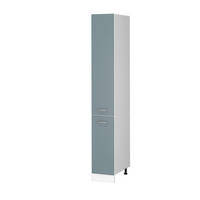 HOCHSCHRANK R-Line Blau-Grau 30 cm mit Türen - Blaugrau/Weiß, Holzwerkstoff (30/207/57.2cm) - Vicco