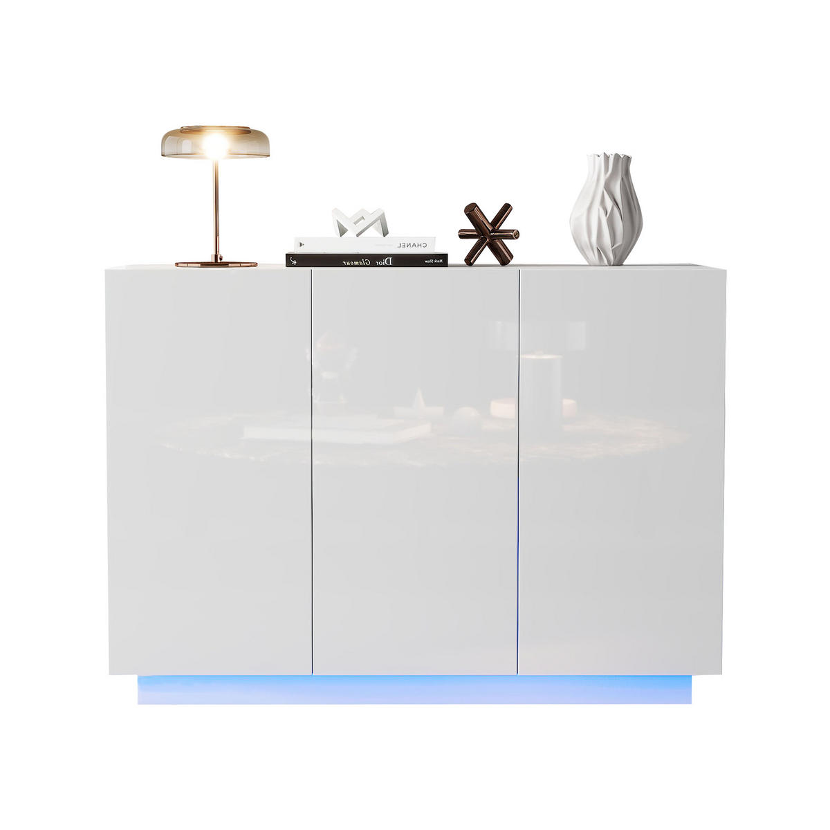 SIDEBOARD Weiß 120/40/75 cm - Weiß, Holzwerkstoff (120/75/40cm) - PANGIVO