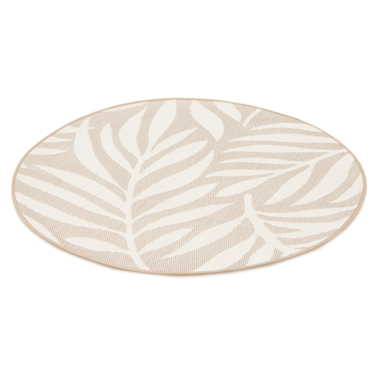 TEPPICH, Runder für Innen und Außen beige - Beige, Textil (120/120cm) - AFK Living