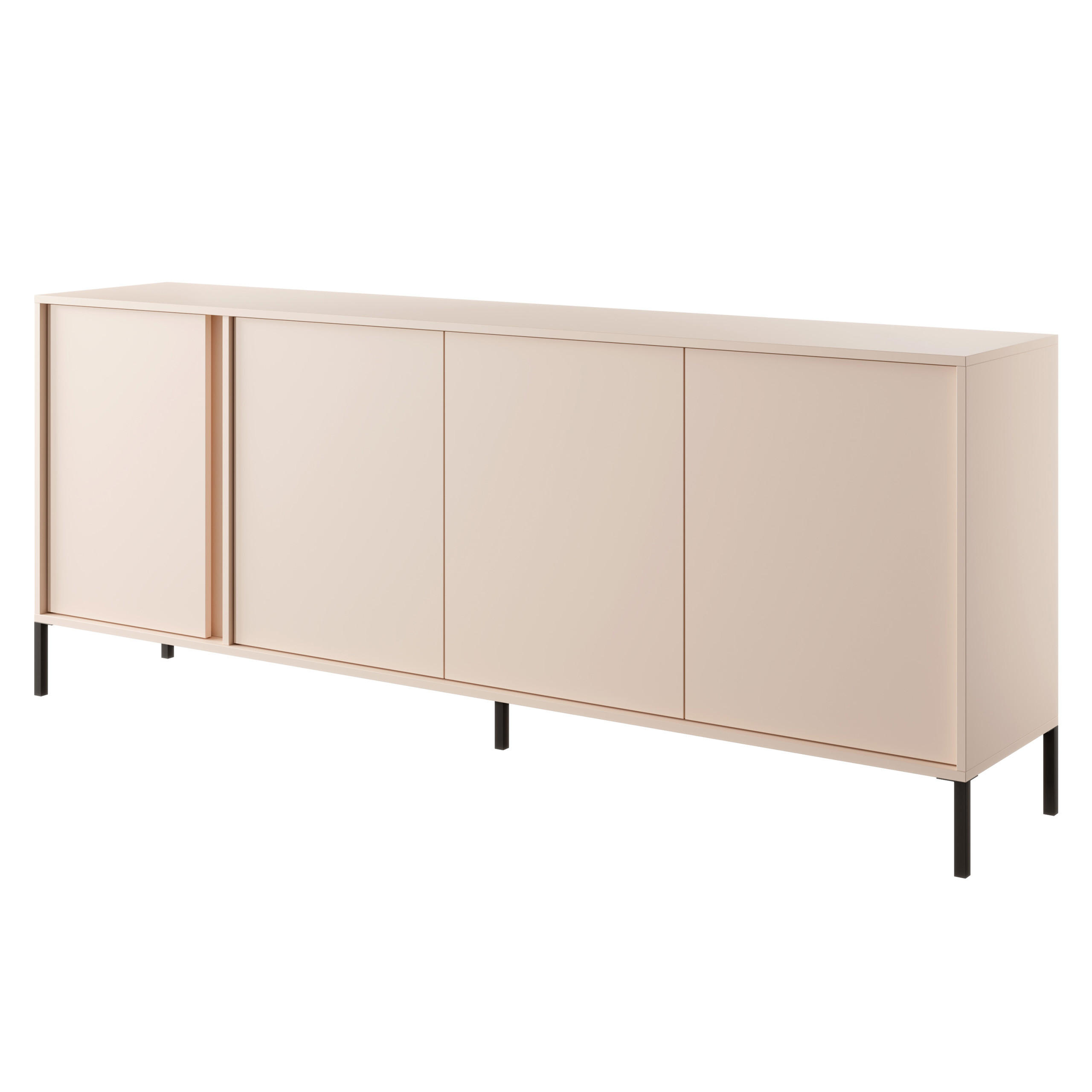 SIDEBOARD DASTINO 203/81/40 cm mit 4 Türen Beige - Beige, Holzwerkstoff (203/81/40cm) - MASSENO