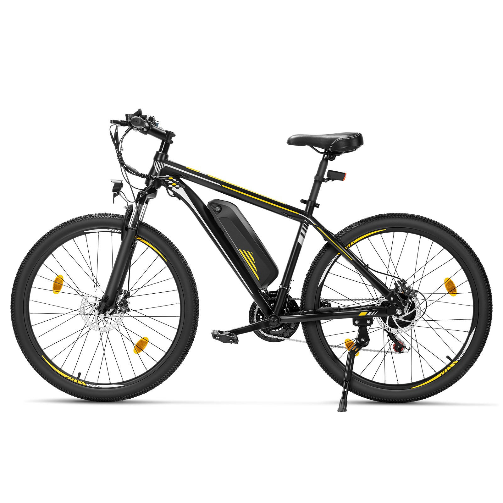 E-BIKE Touroll U1 26 – 65km Reichweite, 250W Motor, Shimano 21-Gang, 26 Zoll - Graphitfarben, Metall (103cm)