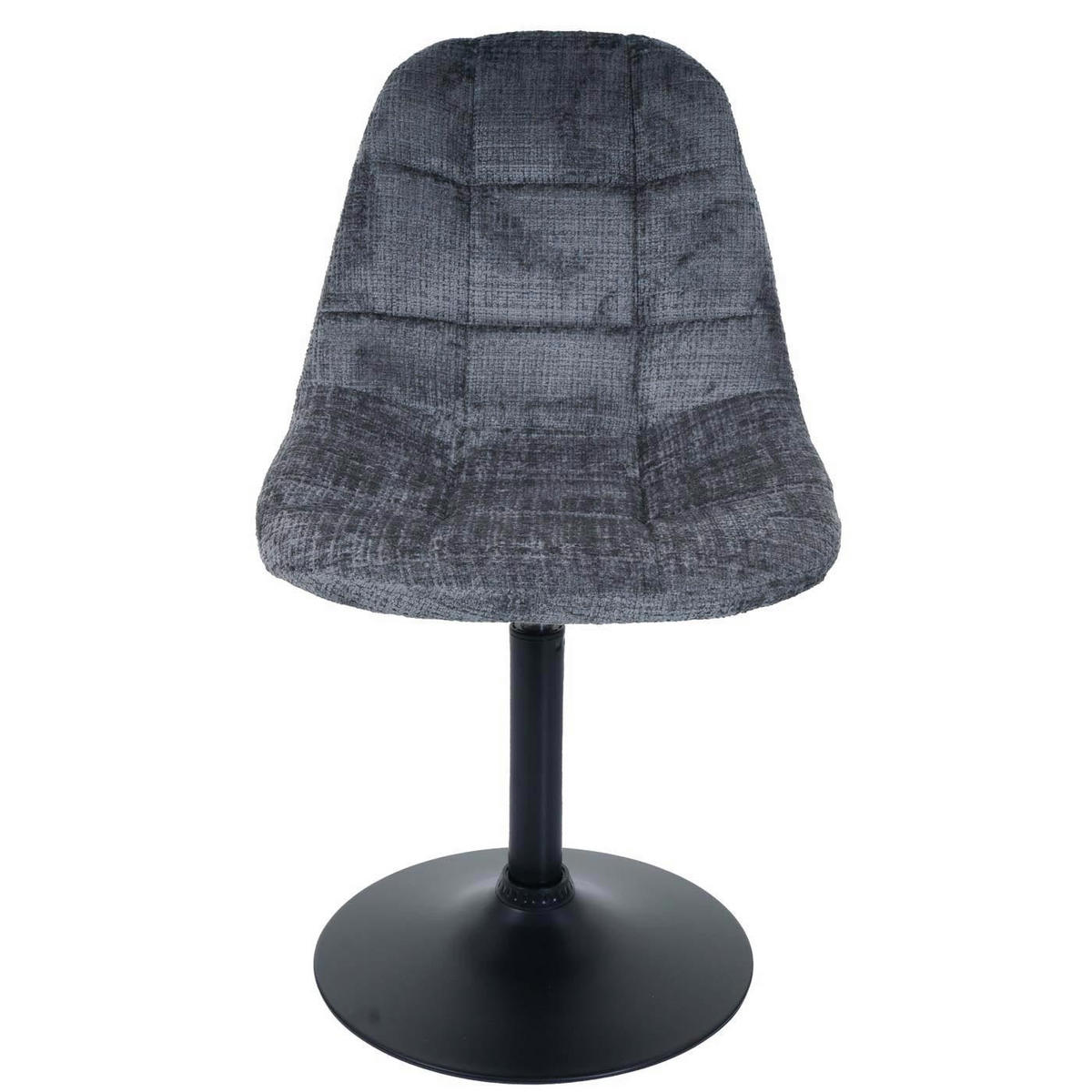 ESSZIMMERSTUHL 83x47x43cm Sitzhöhe 47cm Stahl Stoff/Textil Chenille Dunkelgrau - Dunkelgrau, Textil (47/83/43cm) - CHEFGASTRO