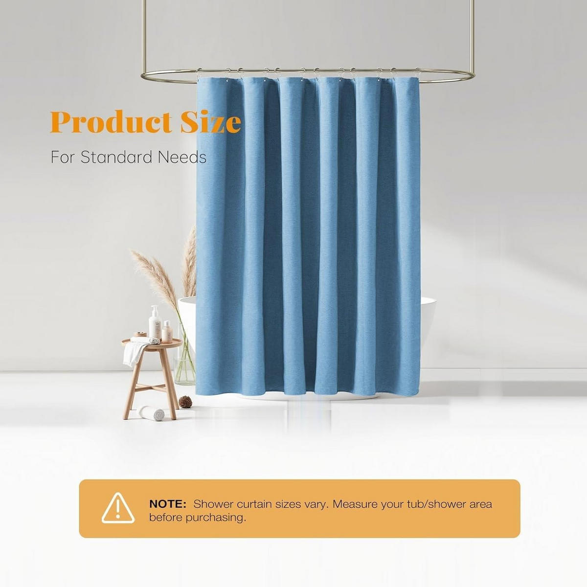 DUSCHVORHANG, Blau, Leinenoptik, 200 x 200 cm - Blau, Textil (200/200cm)