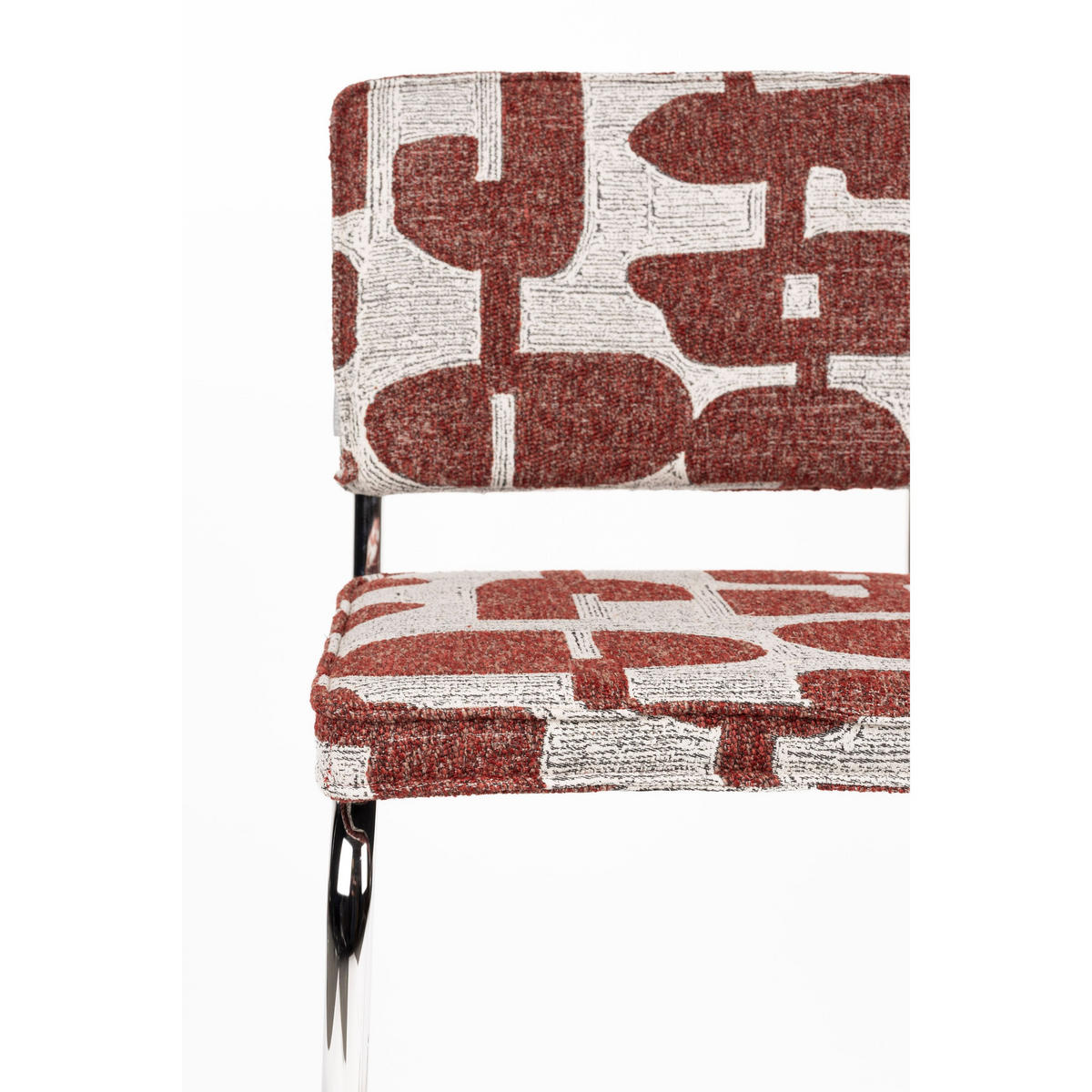 ESSZIMMERSTUHL Ridge Deco Symbols Kink Rot - 2 er Set - Rot, Kunststoff (48/85/50cm) - Zuiver