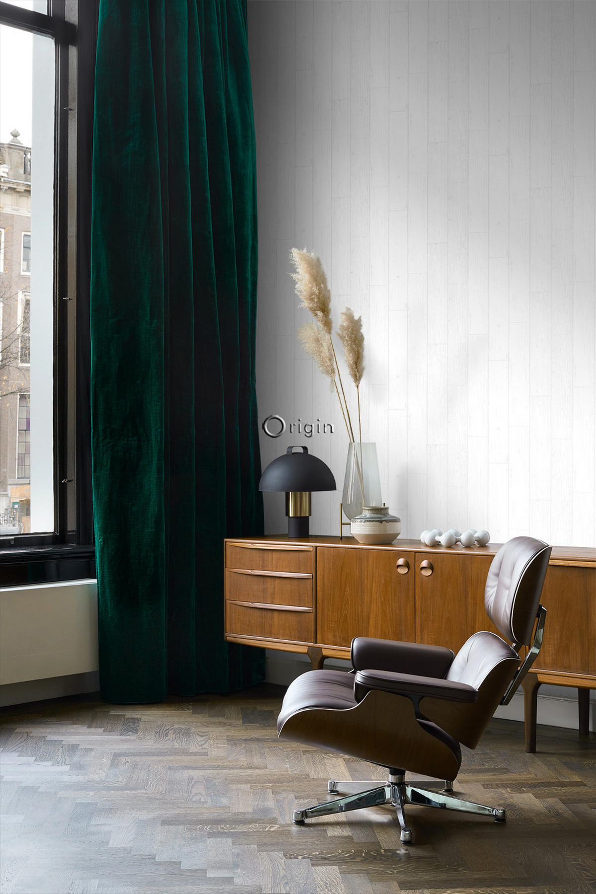 TAPETE Holz-optik 53 cm x 10.05 m - Weiß, Papier (53/1000cm) - Origin Wallcoverings