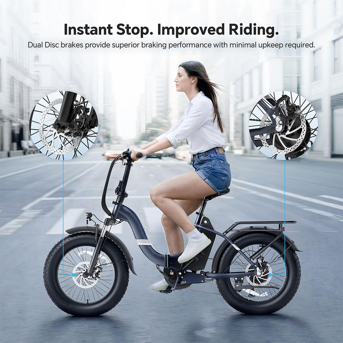 E-BIKE Touroll S2 Pro – 750W Spitzenleistung 150 km Reichweite mit Fettreifen - Blau, Metall (77.5cm) - Touroll