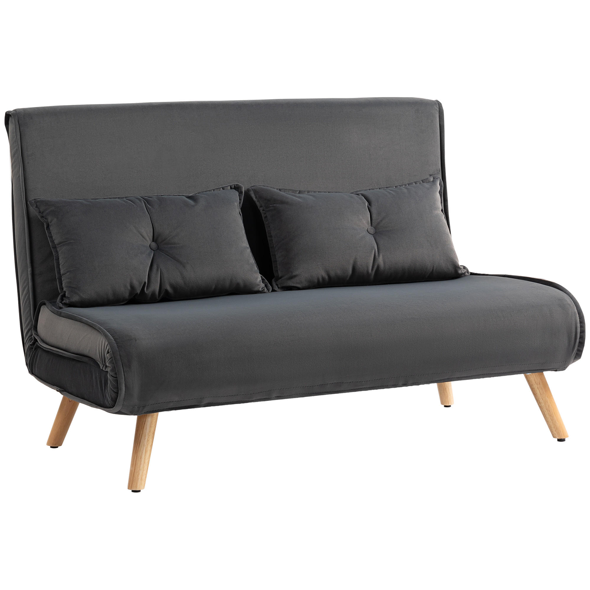HOMCOM ROZKLÁDACÍ POHODA 3 v 1, 120 x 190 cm, spací funkce, bederní polštář