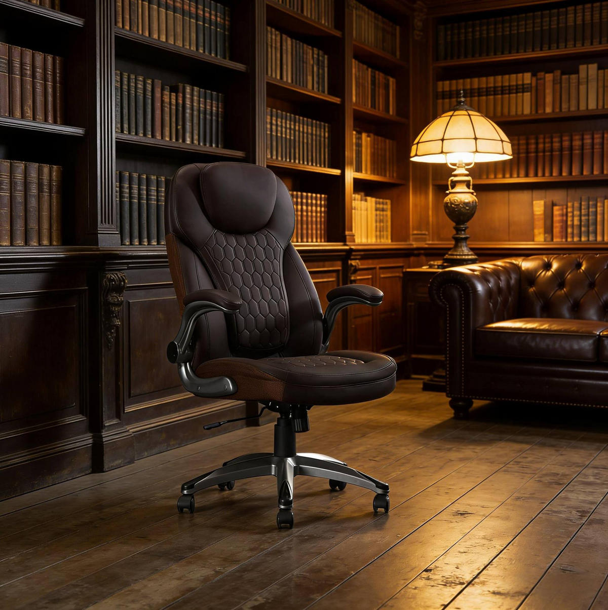 BÜROSTUHL höhenverstellbar mit Schaukelfunktion Braun - Braun, Metall (67.5/120/73cm) - Meubliv