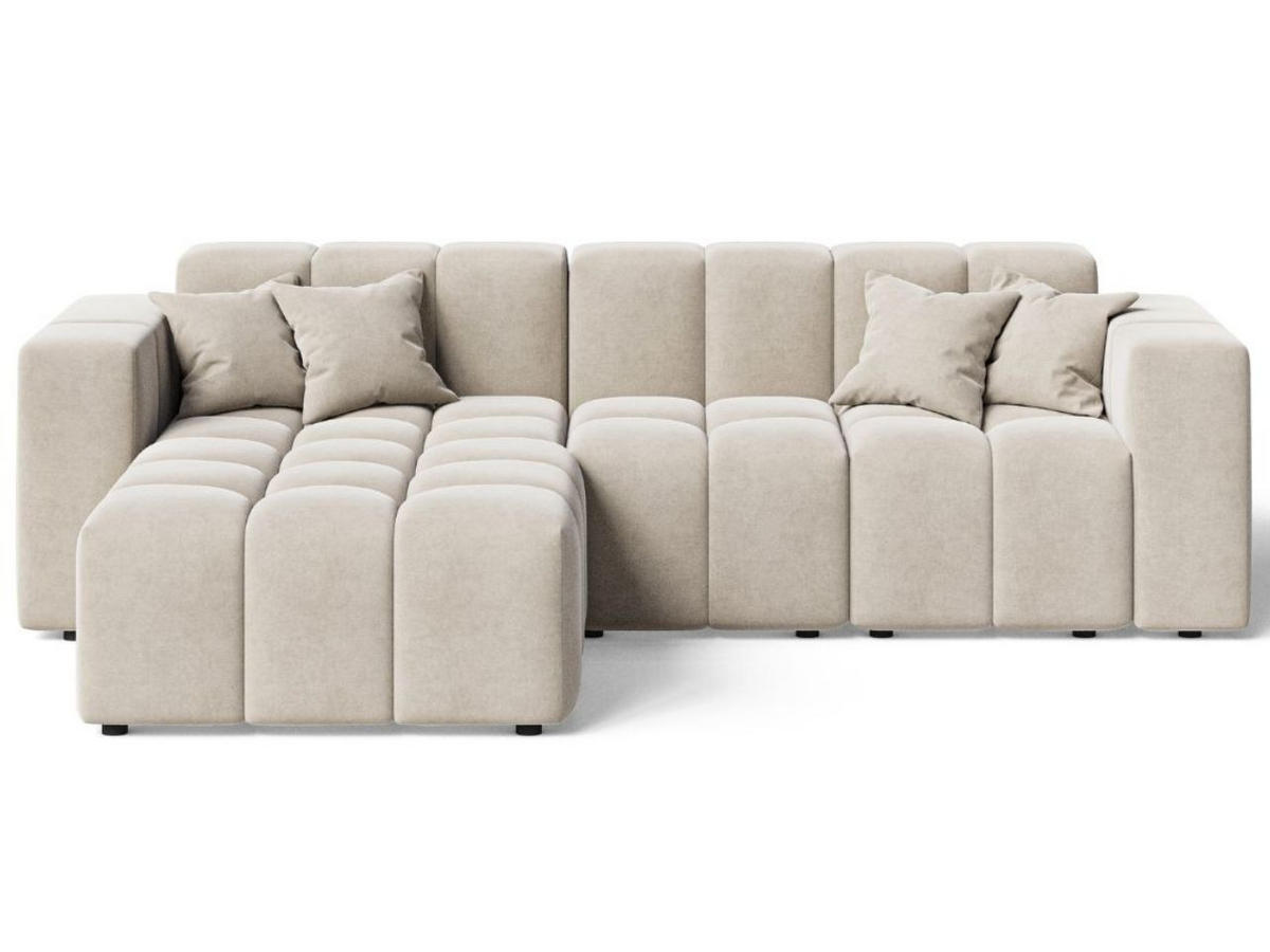 ECKSOFA Loopo Beige Links - Beige, Holz/Textil (265/180cm) - Graingold