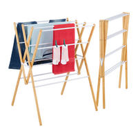 SUŠIAK na prádlo - viacfarebná, kov/drevo (70/93/62cm) - Relaxdays